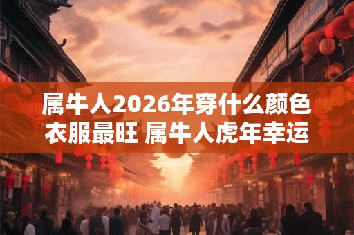 属牛人2026年穿什么颜色衣服最旺 属牛人虎年幸运色是什么