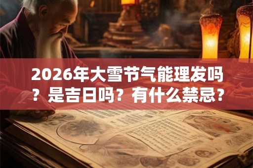2026年大雪节气能理发吗？是吉日吗？有什么禁忌？