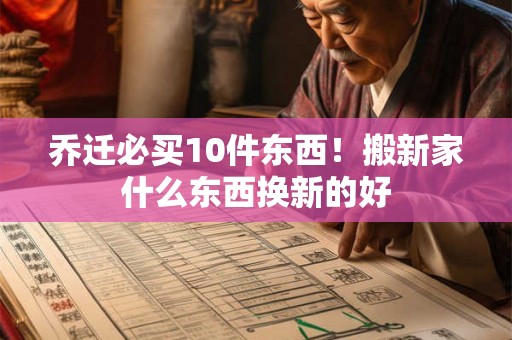 乔迁必买10件东西！搬新家什么东西换新的好