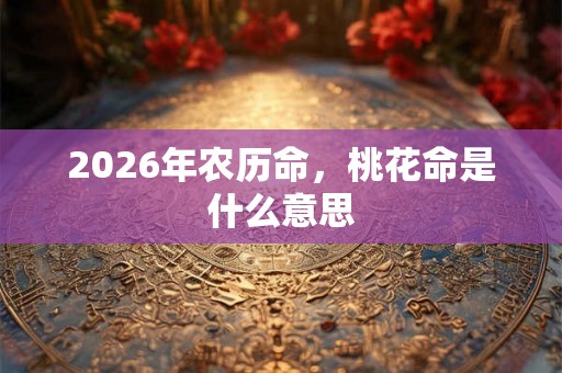 2026年农历命,桃花命是什么意思 2026年农历命,桃花命是什么意思