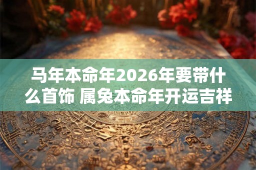 马年本命年2026年要带什么首饰 属兔本命年开运吉祥物 马年本命年2026年要带什么首饰 属兔本命年开运吉祥物
