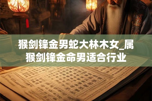 猴剑锋金男蛇大林木女_属猴剑锋金命男适合行业