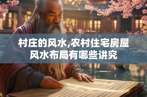 村庄的风水,农村住宅房屋风水布局有哪些讲究