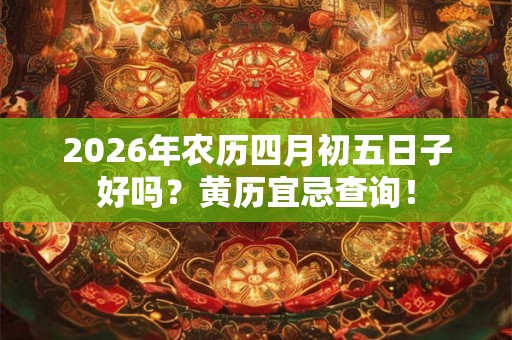2026年农历四月初五日子好吗？黄历宜忌查询！