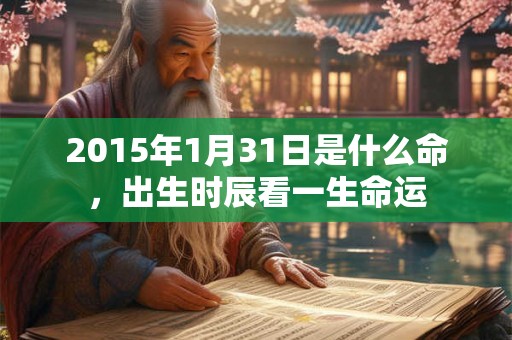 2015年1月31日是什么命，出生时辰看一生命运