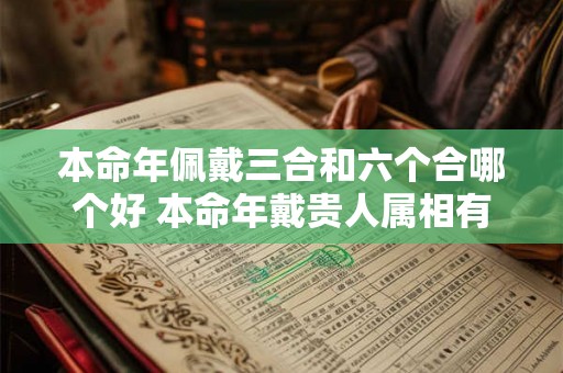 本命年佩戴三合和六个合哪个好 本命年戴贵人属相有哪些讲究