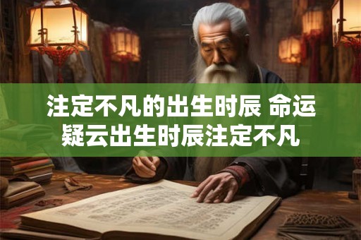 注定不凡的出生时辰 命运疑云出生时辰注定不凡