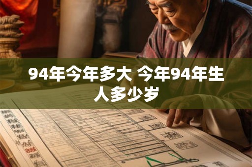 94年今年多大 今年94年生人多少岁