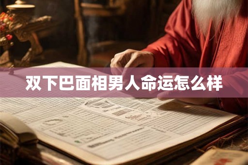 双下巴面相男人命运怎么样
