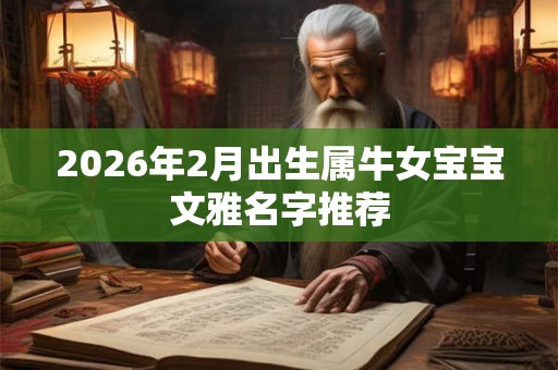 2026年2月出生属牛女宝宝文雅名字推荐
