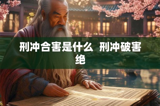刑冲合害是什么  刑冲破害绝
