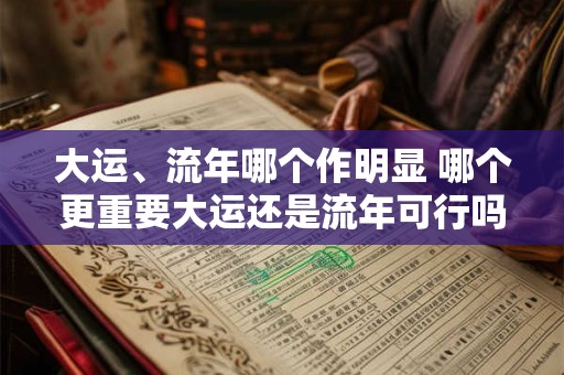 大运、流年哪个作明显 哪个更重要大运还是流年可行吗