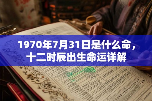 1970年7月31日是什么命,十二时辰出生命运详解 1970年7月31日是什么命,十二时辰出生命运详解