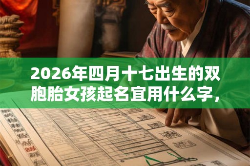 2026年四月十七出生的双胞胎女孩起名宜用什么字,五行属什么 2026年四月十七出生的双胞胎女孩起名宜用什么字,五行属什么