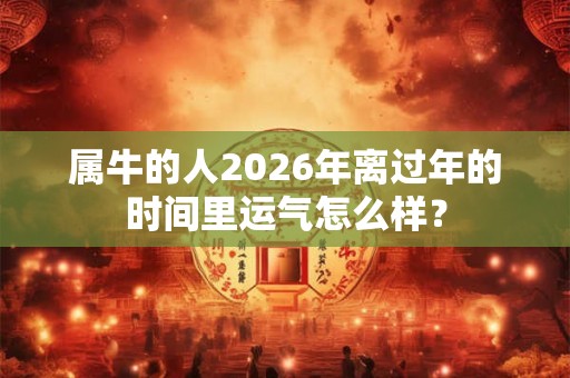 属牛的人2026年离过年的时间里运气怎么样? 属牛的人2026年离过年的时间里运气怎么样?