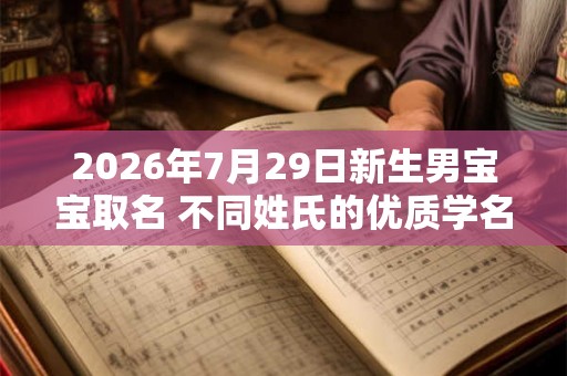 2026年7月29日新生男宝宝取名 不同姓氏的优质学名解析