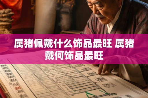 属猪佩戴什么饰品最旺 属猪戴何饰品最旺