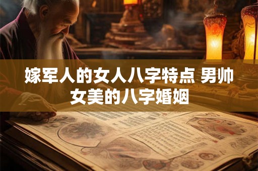 嫁军人的女人八字特点 男帅女美的八字婚姻