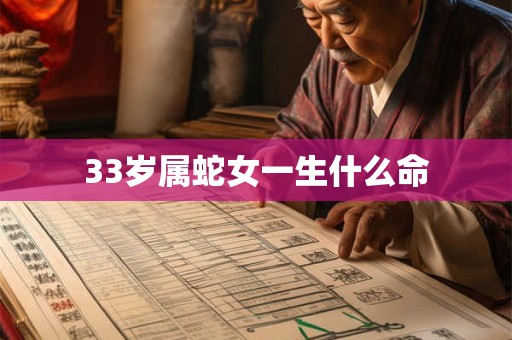 33岁属蛇女一生什么命