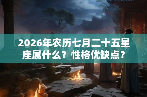 2026年农历七月二十五星座属什么？性格优缺点？