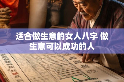 适合做生意的女人八字 做生意可以成功的人 适合做生意的女人八字 做生意可以成功的人
