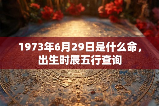 1973年6月29日是什么命，出生时辰五行查询