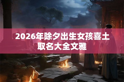 2026年除夕出生女孩喜土取名大全文雅