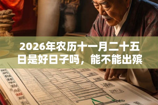 2026年农历十一月二十五日是好日子吗,能不能出殡? 2026年农历十一月二十五日是好日子吗,能不能出殡?