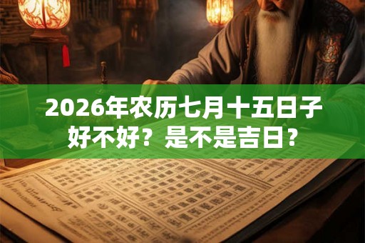 2026年农历七月十五日子好不好？是不是吉日？