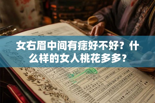 女右眉中间有痣好不好？什么样的女人桃花多多？