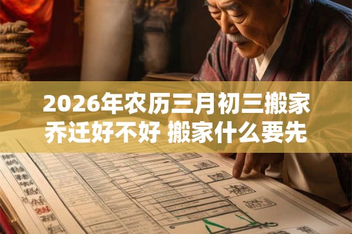 2026年农历三月初三搬家乔迁好不好 搬家什么要先搬