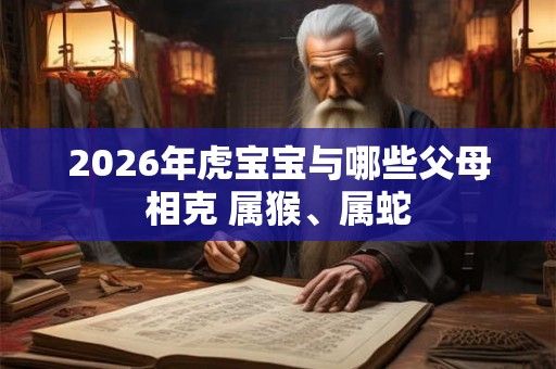 2026年虎宝宝与哪些父母相克 属猴、属蛇