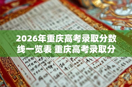 2026年重庆高考录取分数线一览表 重庆高考录取分数线2026如何