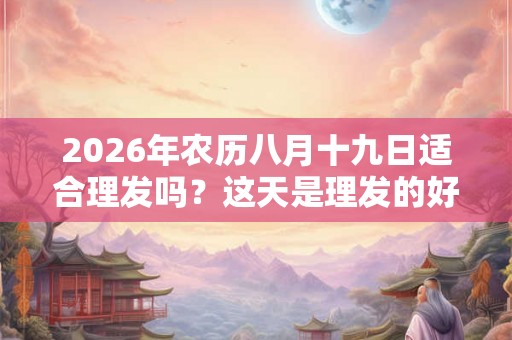 2026年农历八月十九日适合理发吗？这天是理发的好日子吗？