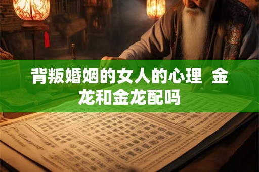 背叛婚姻的女人的心理  金龙和金龙配吗