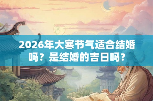 2026年大寒节气适合结婚吗？是结婚的吉日吗？