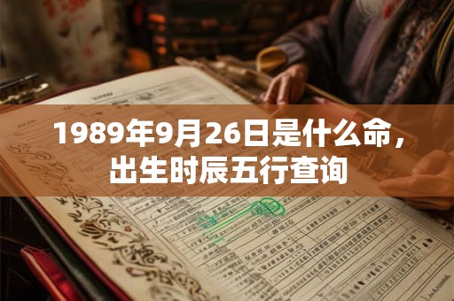 1989年9月26日是什么命，出生时辰五行查询
