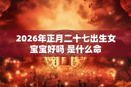 2026年正月二十七出生女宝宝好吗 是什么命