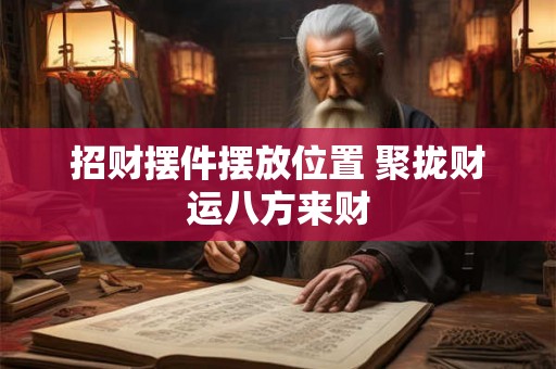 招财摆件摆放位置 聚拢财运八方来财