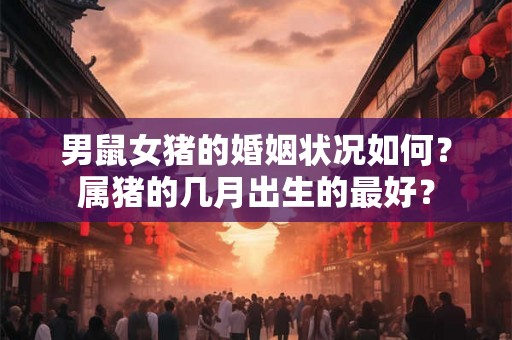 男鼠女猪的婚姻状况如何？属猪的几月出生的最好？