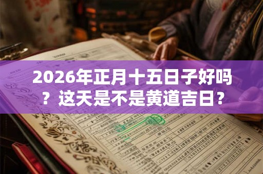 2026年正月十五日子好吗?这天是不是黄道吉日? 2026年正月十五日子好吗?这天是不是黄道吉日?
