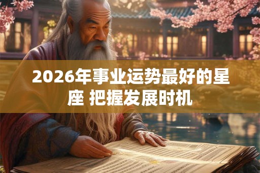 2026年事业运势最好的星座 把握发展时机