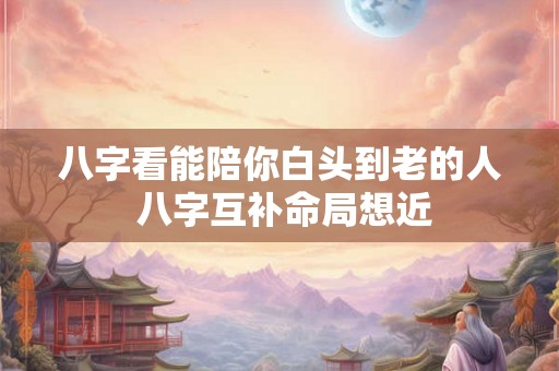 八字看能陪你白头到老的人 八字互补命局想近