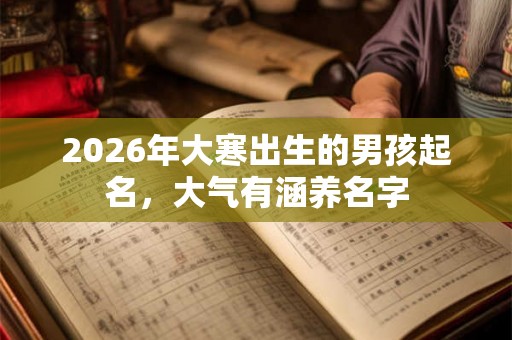 2026年大寒出生的男孩起名，大气有涵养名字