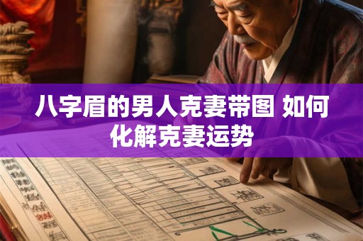 八字眉的男人克妻带图 如何化解克妻运势
