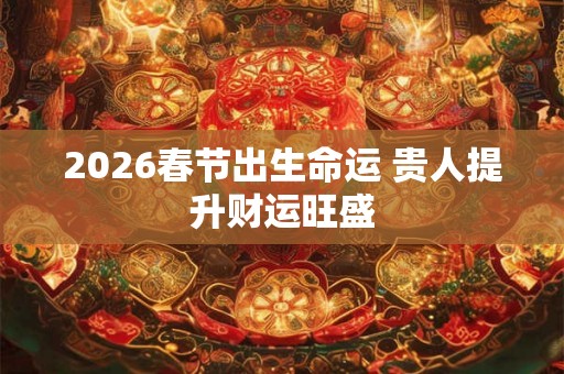 2026春节出生命运 贵人提升财运旺盛