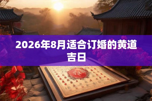2026年8月适合订婚的黄道吉日