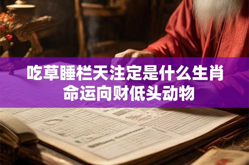 吃草睡栏天注定是什么生肖 命运向财低头动物 吃草睡栏天注定是什么生肖 命运向财低头动物