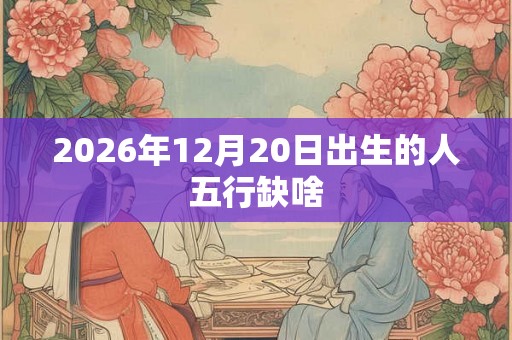 2026年12月20日出生的人五行缺啥