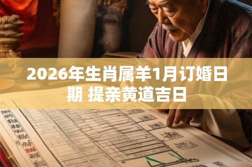 2026年生肖属羊1月订婚日期 提亲黄道吉日